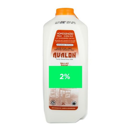 Valley Pride 2% Milk, 2L jug – 9/cs