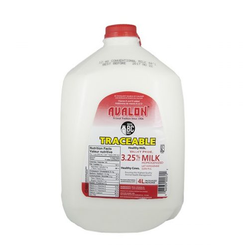 Valley Pride Homo Milk, 4L jug – 4/cs