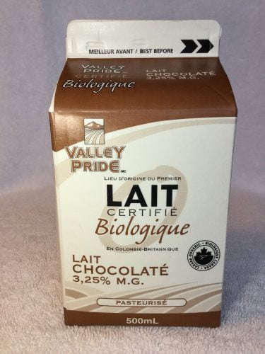 Valley Pride Organic Chocolate Milk, 500mL – 16/cs