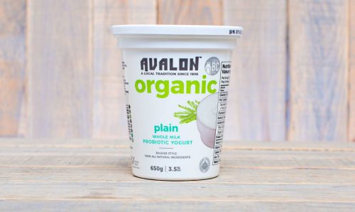 Avalon Organic Plain Yogurt, 650g – 6/cs