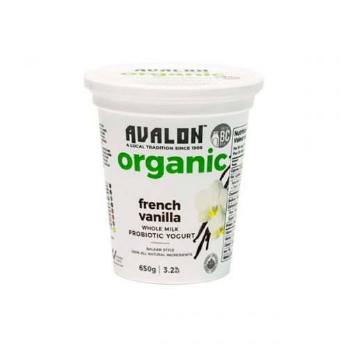 Avalon Organic French Vanilla Yogurt, 650g – 6/cs