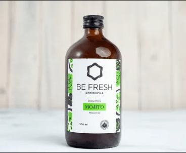 Be Fresh Organic Kombucha, Mojito- 500 mL – 16/cs